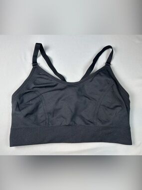 Women’s XL Sports Bra Black Seamless Racerback